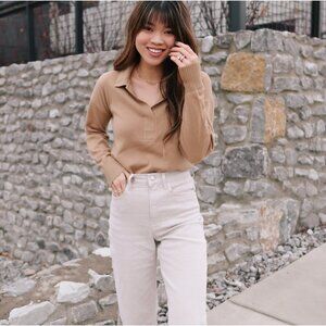 Everlane cashmere polo sweater